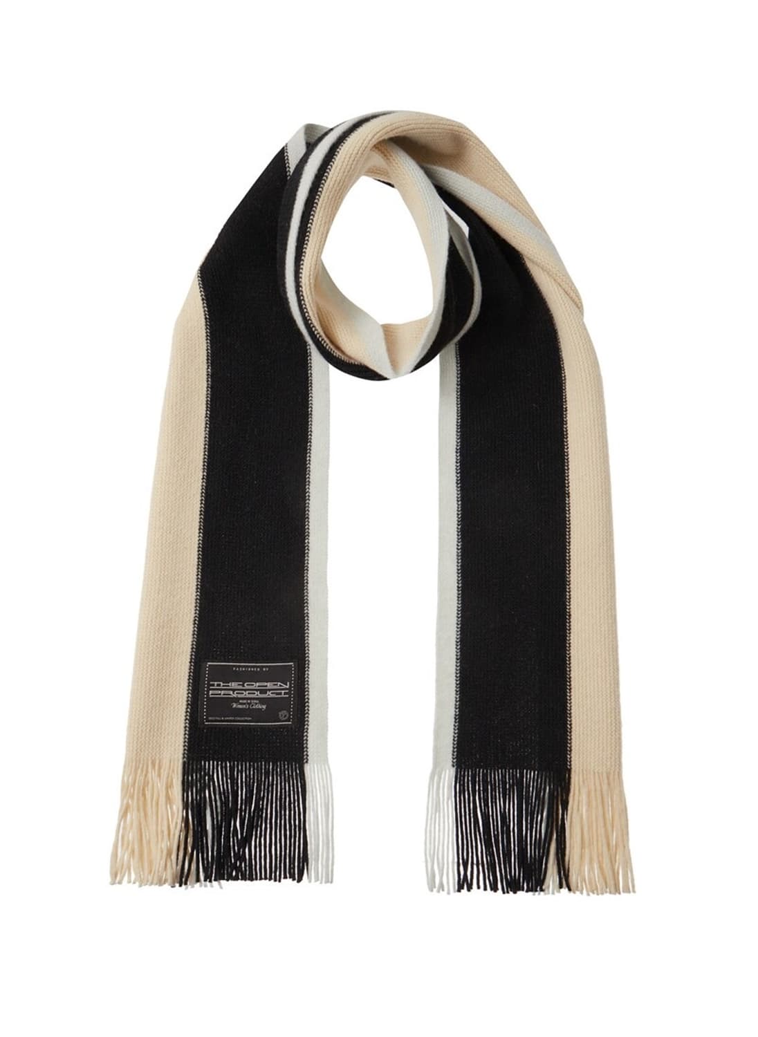 Openyy 프린지 스트라이프 머플러 상품이미지1