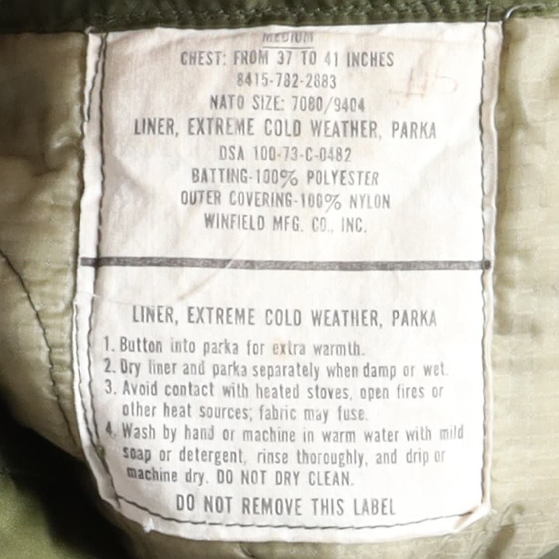 미군 오리지널 US Army M-65 Fishtail Parka 
 상품이미지9