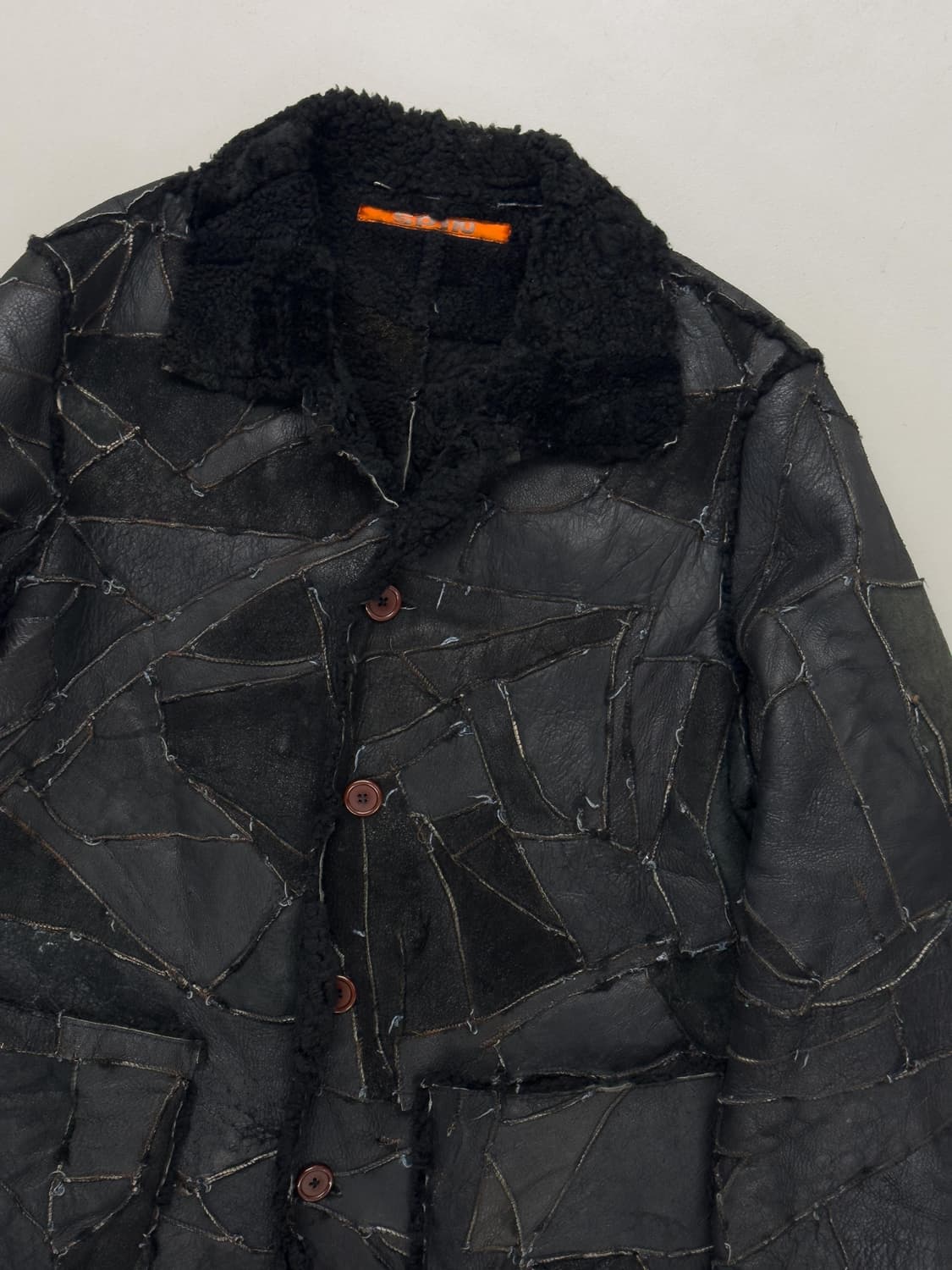 패치워크 시어링 자켓 상품이미지2