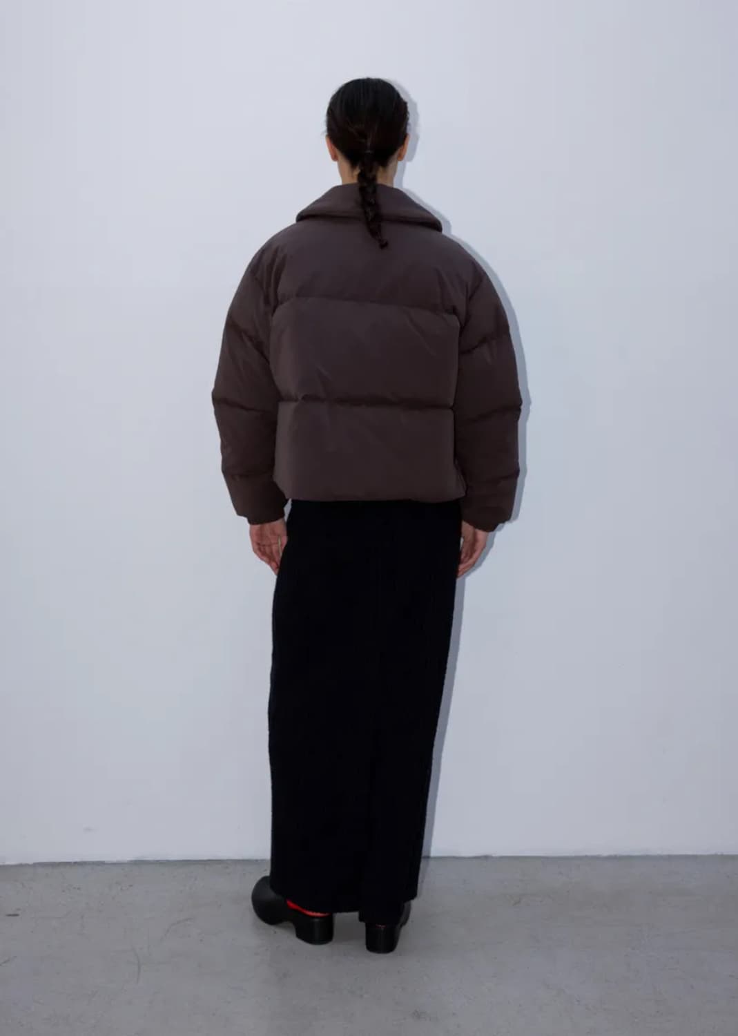 수수무 구스다운 코트 패딩 초콜렛 브라운 상품이미지5