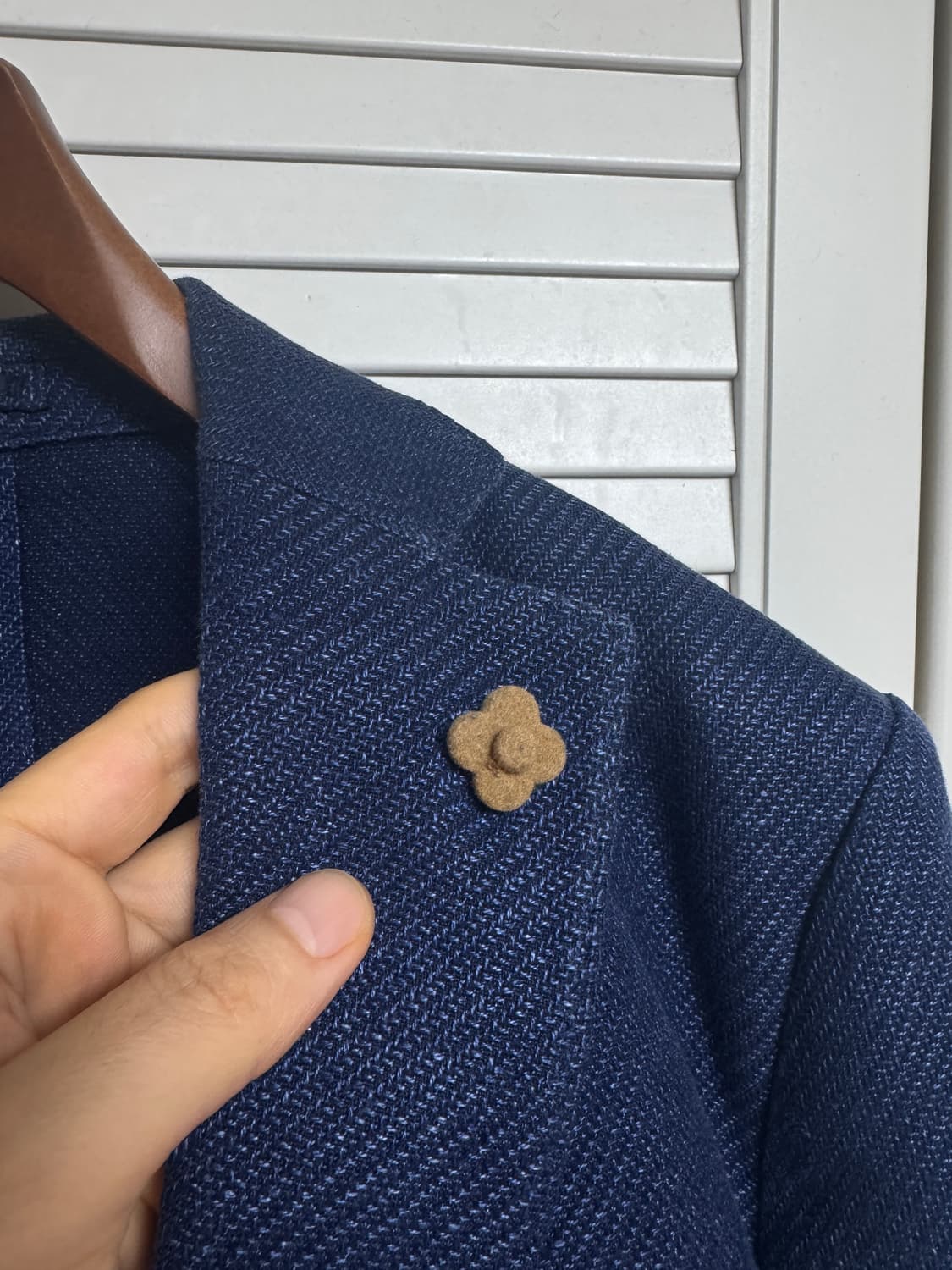 라르디니 린넨 네이비 자켓 블레이저 3 roll 2 50사이즈 상품이미지4
