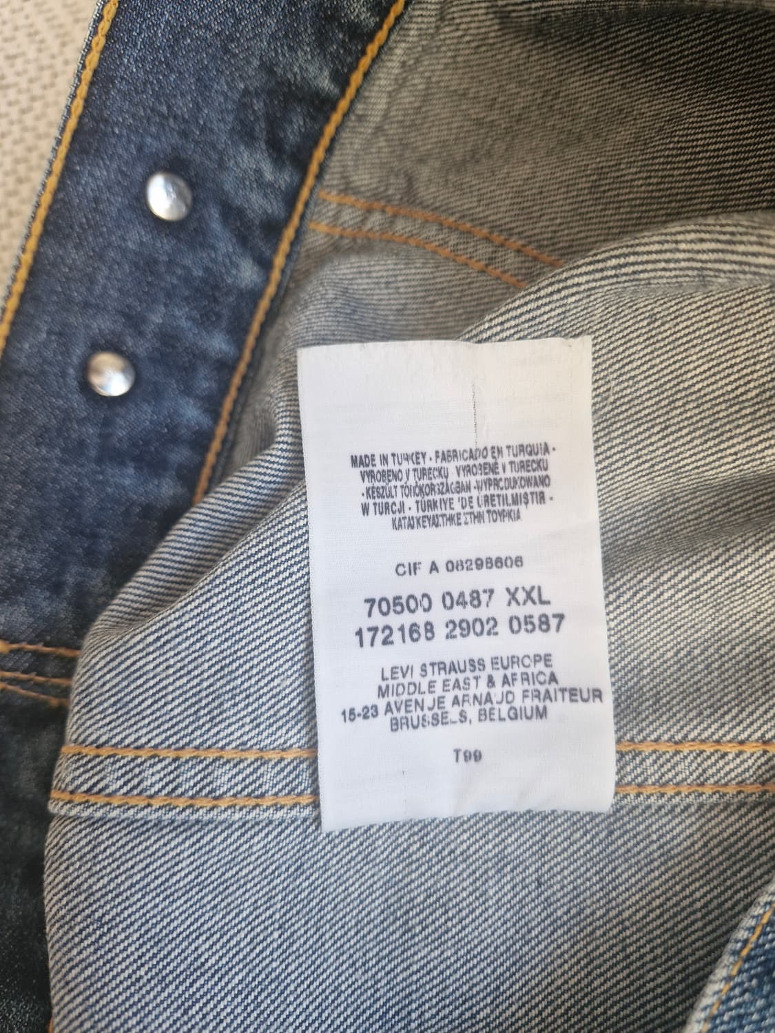 02년산 리바이스 그라데이션 데님 자켓 상품이미지8