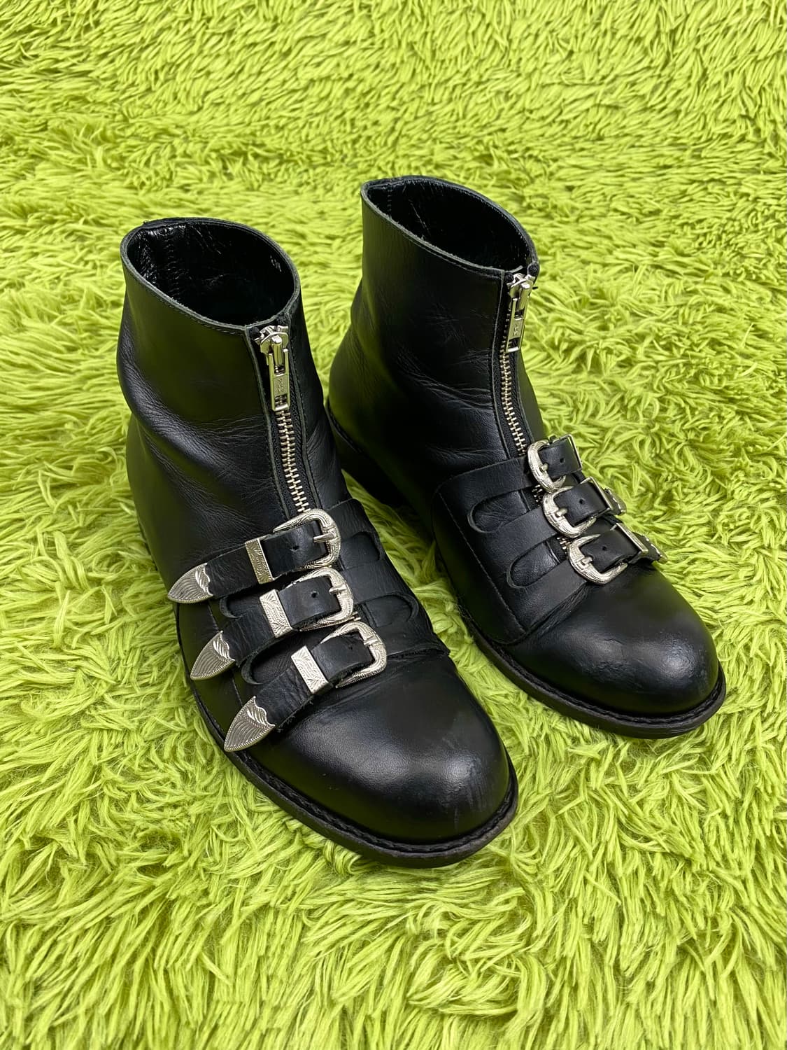 꼼 데 가르송 웨스턴 벨티드 레더 부츠 상품이미지2