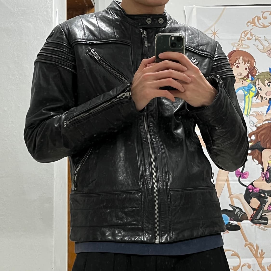 디젤 양가죽 바이커 자켓 상품이미지2