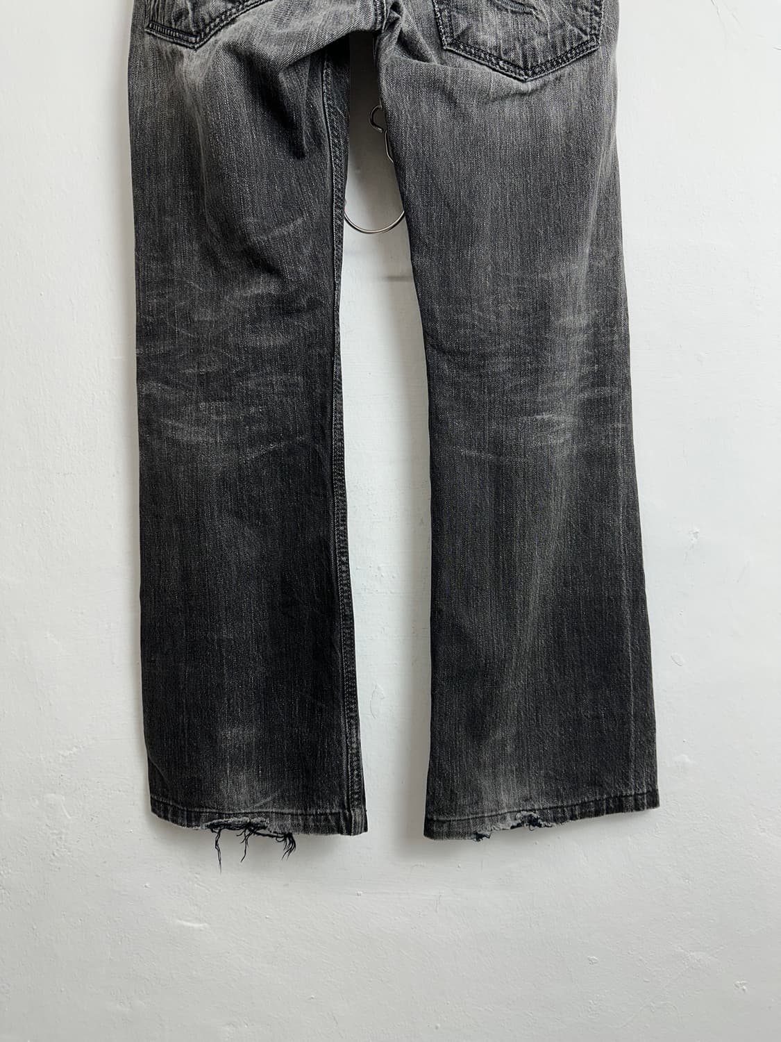 Embroidered Black Wash Bootcut Denim Jea 상품이미지9