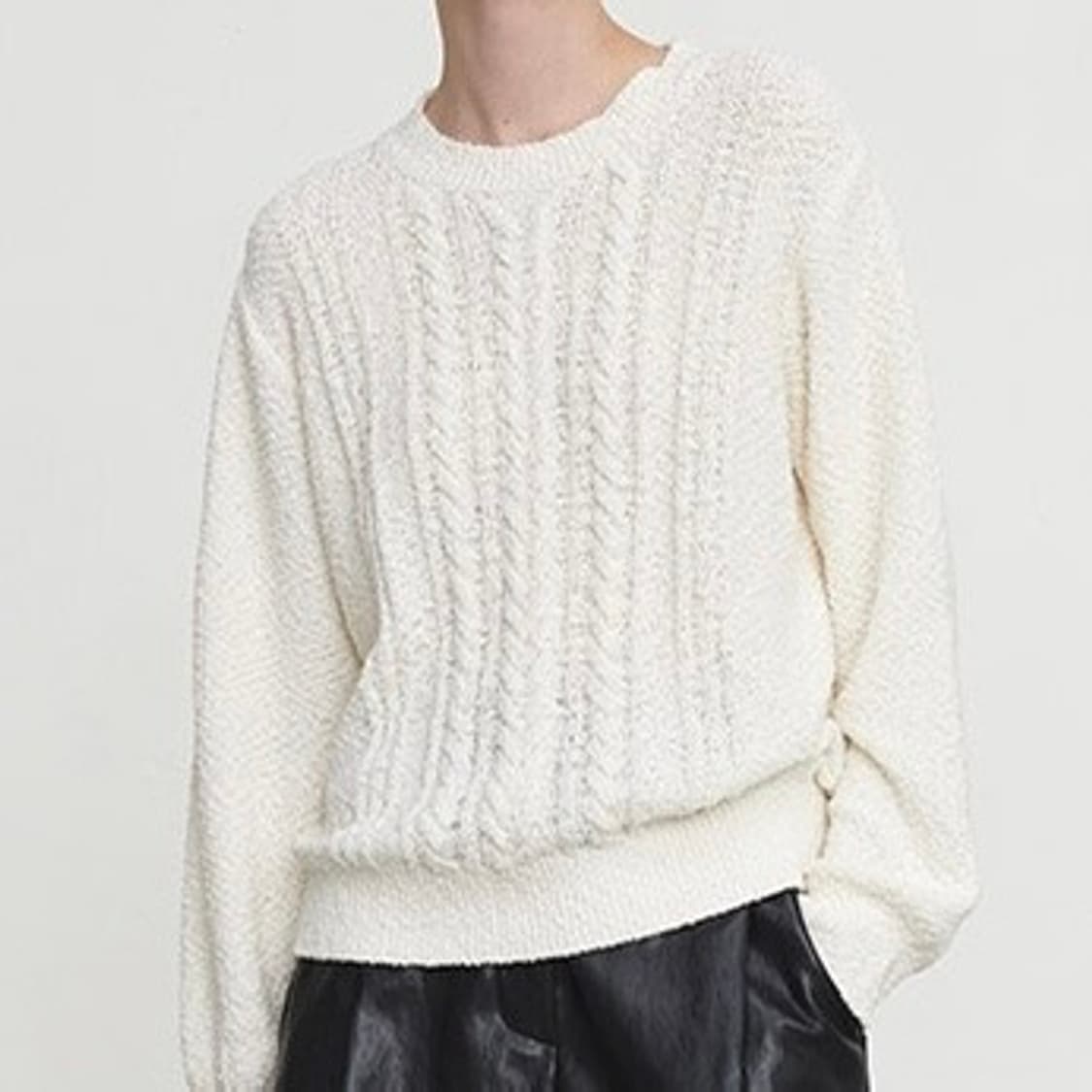 [루에브르] 코튼 혼방 니트 스웨터 상품이미지3