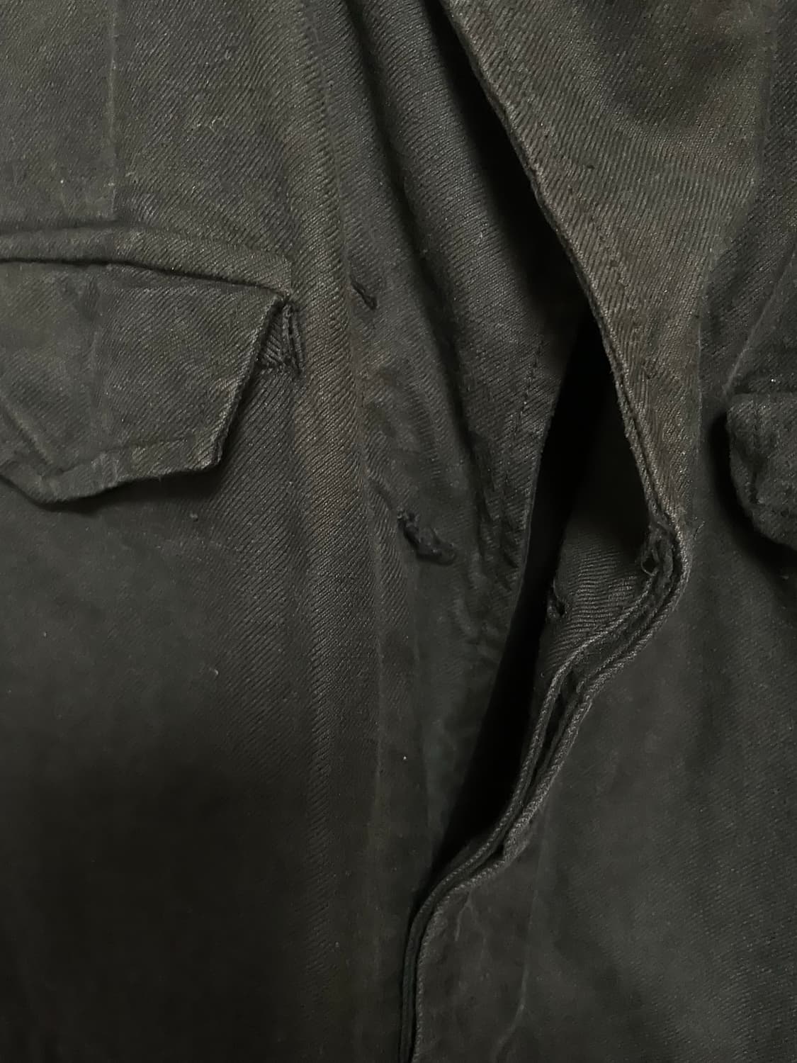 오리지널 프랑스군 m47 필드자켓 블랙 다잉 상품이미지3