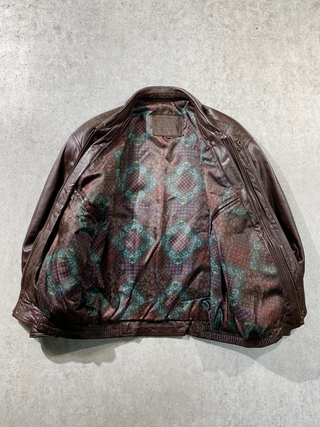 [L] 90s Vintage 빈티지 브라운 양가죽 봄버자켓 상품이미지4