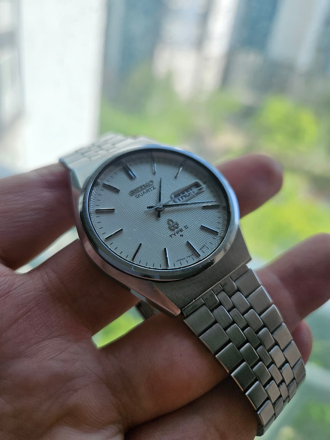 1977s 세이코 타입2 쿼츠 와플다이얼 빈티지 시계 상품이미지2