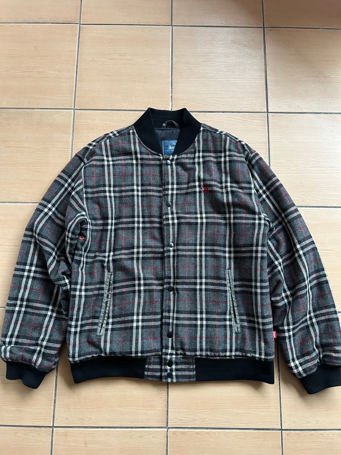 00’s 스투시 버버리 봄버자켓 상품이미지2