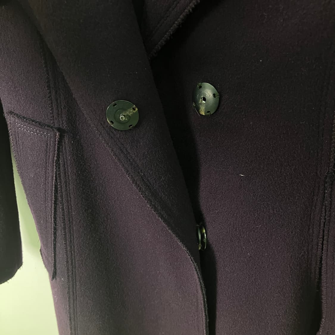 OBZEE 오브제 퍼플 울 롱코트 상품이미지6