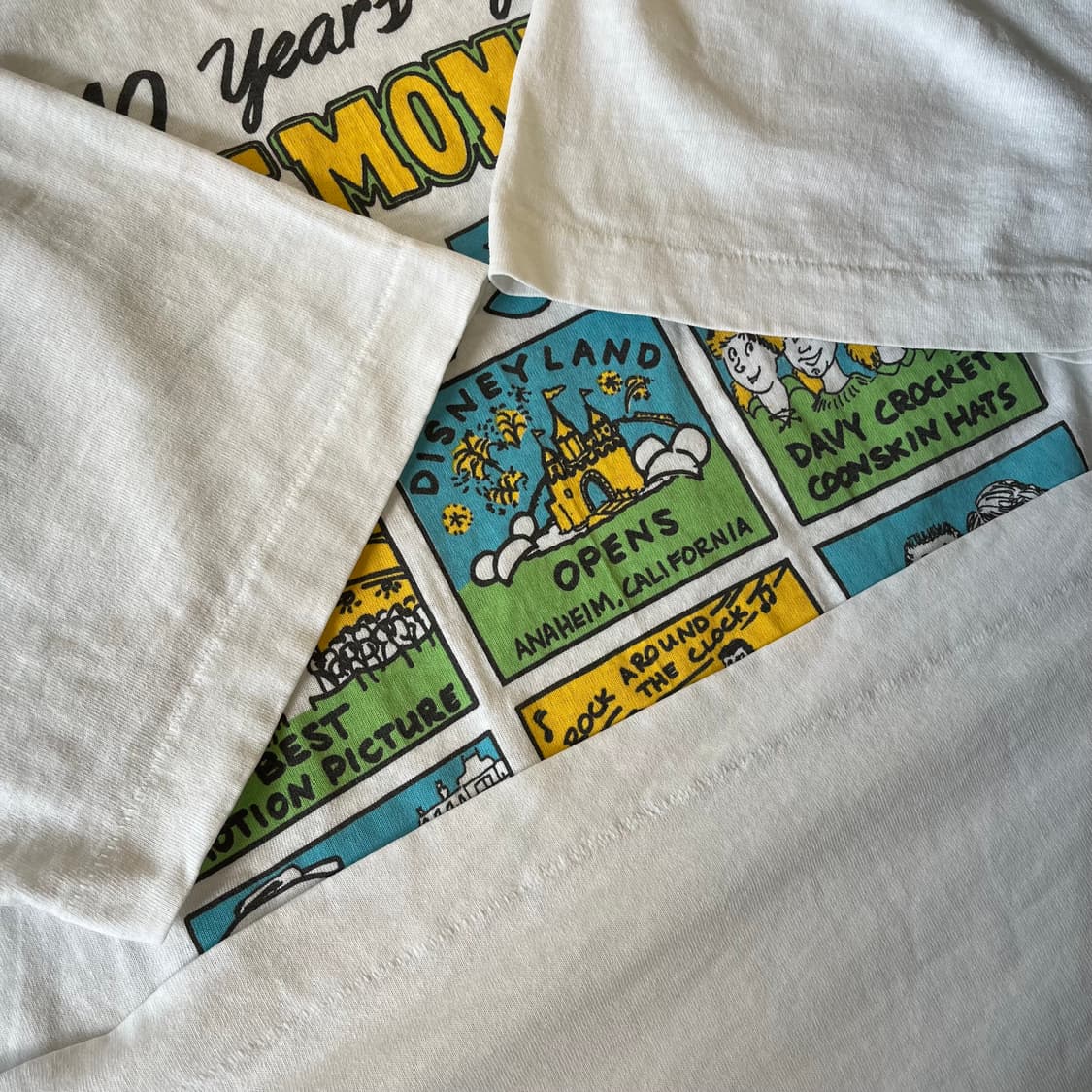 90‘s 미국 제조 프룻오브더룸 화이트 프린팅 반팔티 상품이미지10