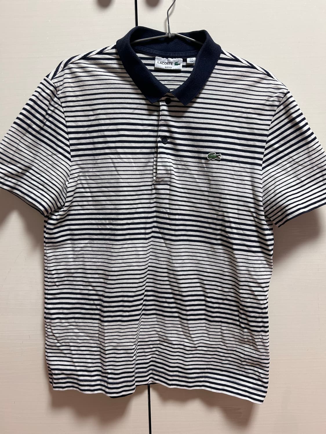 라코스테 스트라이프 카라티 US M 슬림핏 상품이미지1