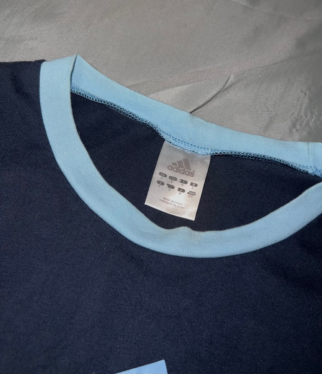 ✨Adidas✨ navy skyblue original 링거 반팔 희귀 상품이미지3