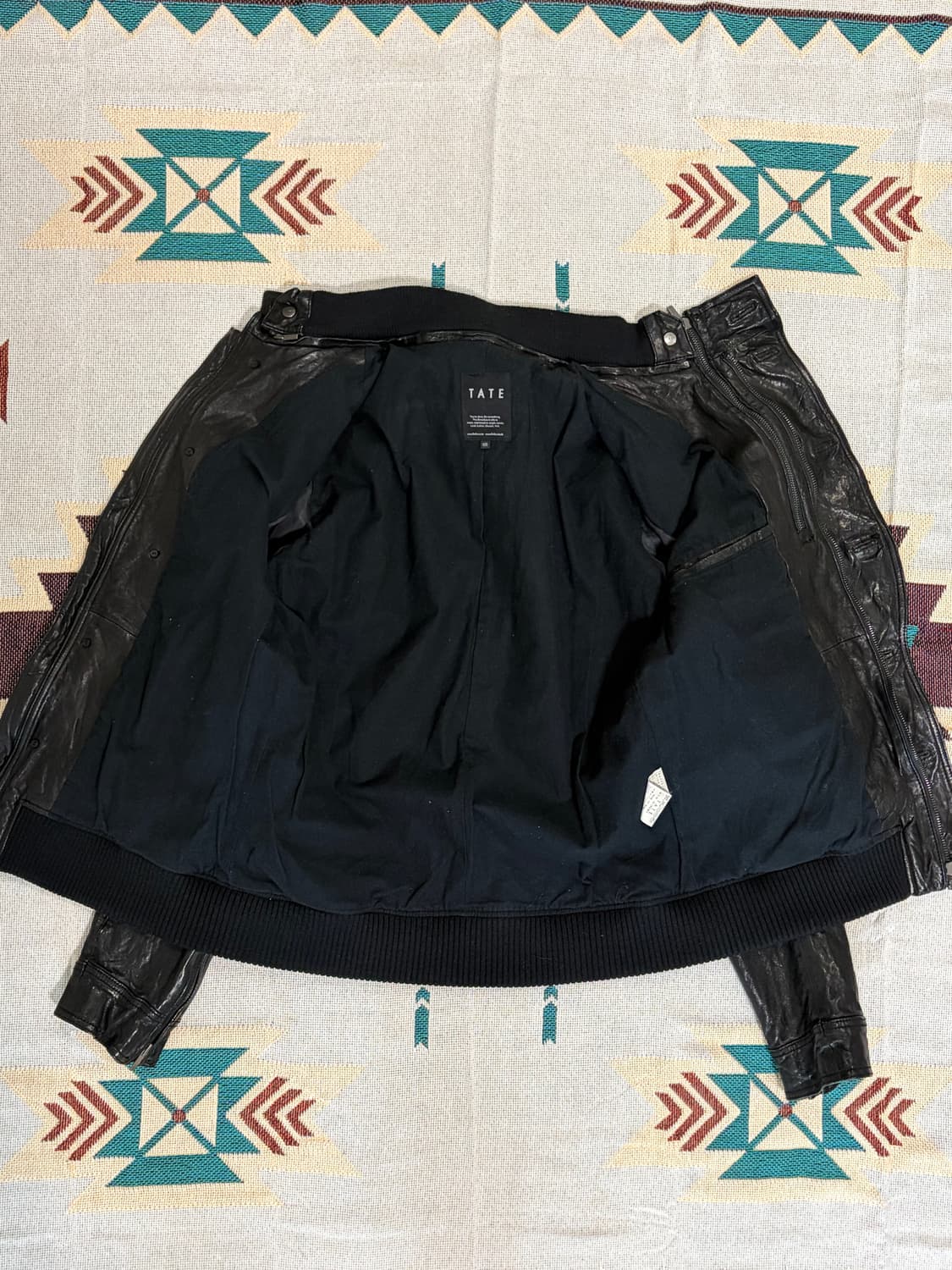 테이트 사선 아티잔 바이커 레더자켓 상품이미지5