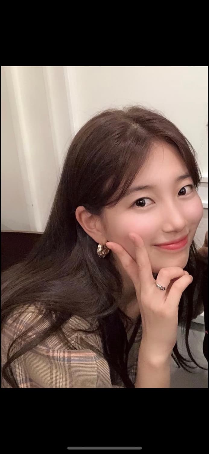 (수지착용) 소프트서울 체크블라우스 가디건 상품이미지3