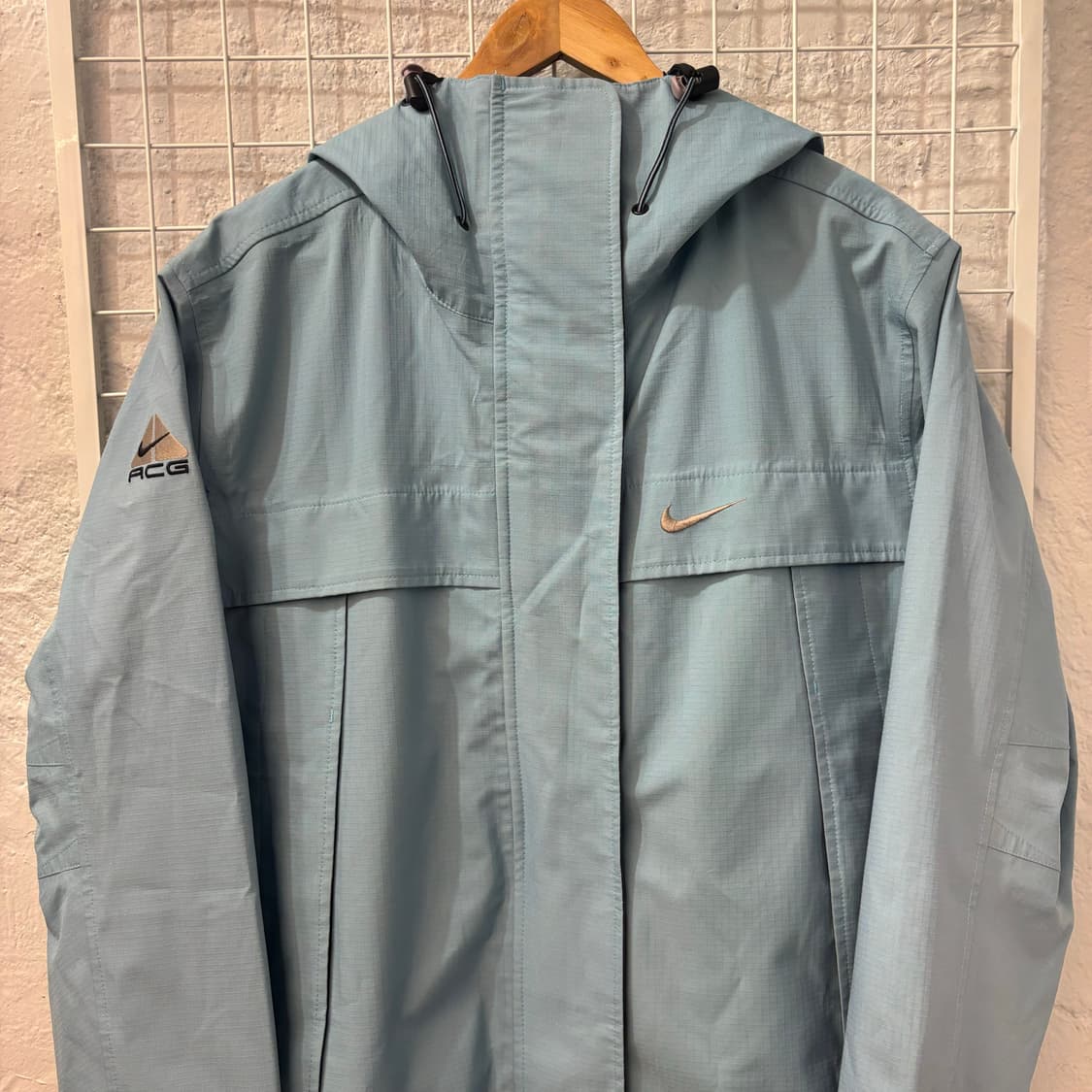 90s 나이키 ACG 올드스쿨 스카이블루 오버핏 바람막이 자켓 S 상품이미지3