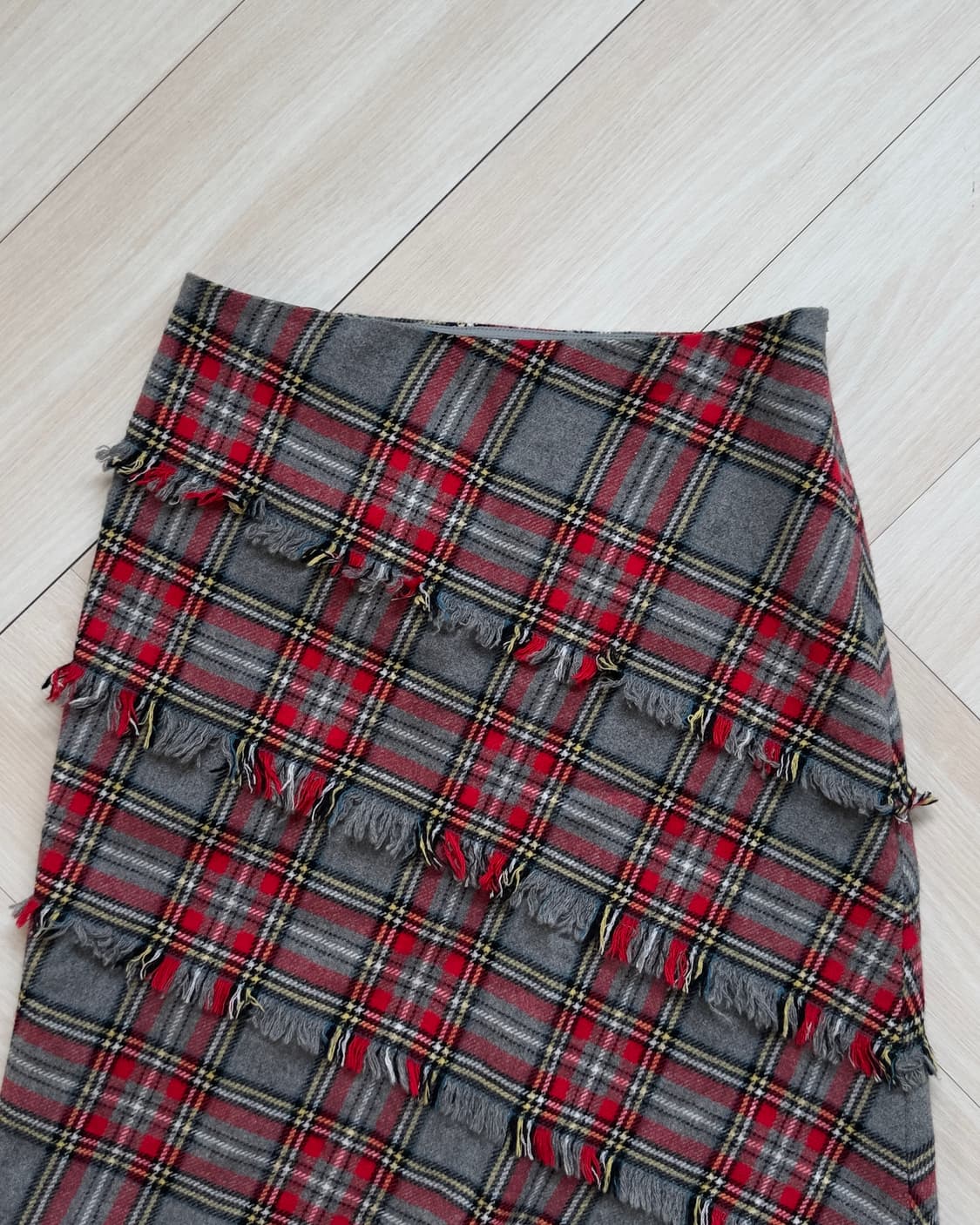 [HARTFORD] Wool 90% Check Skirt 상품이미지3