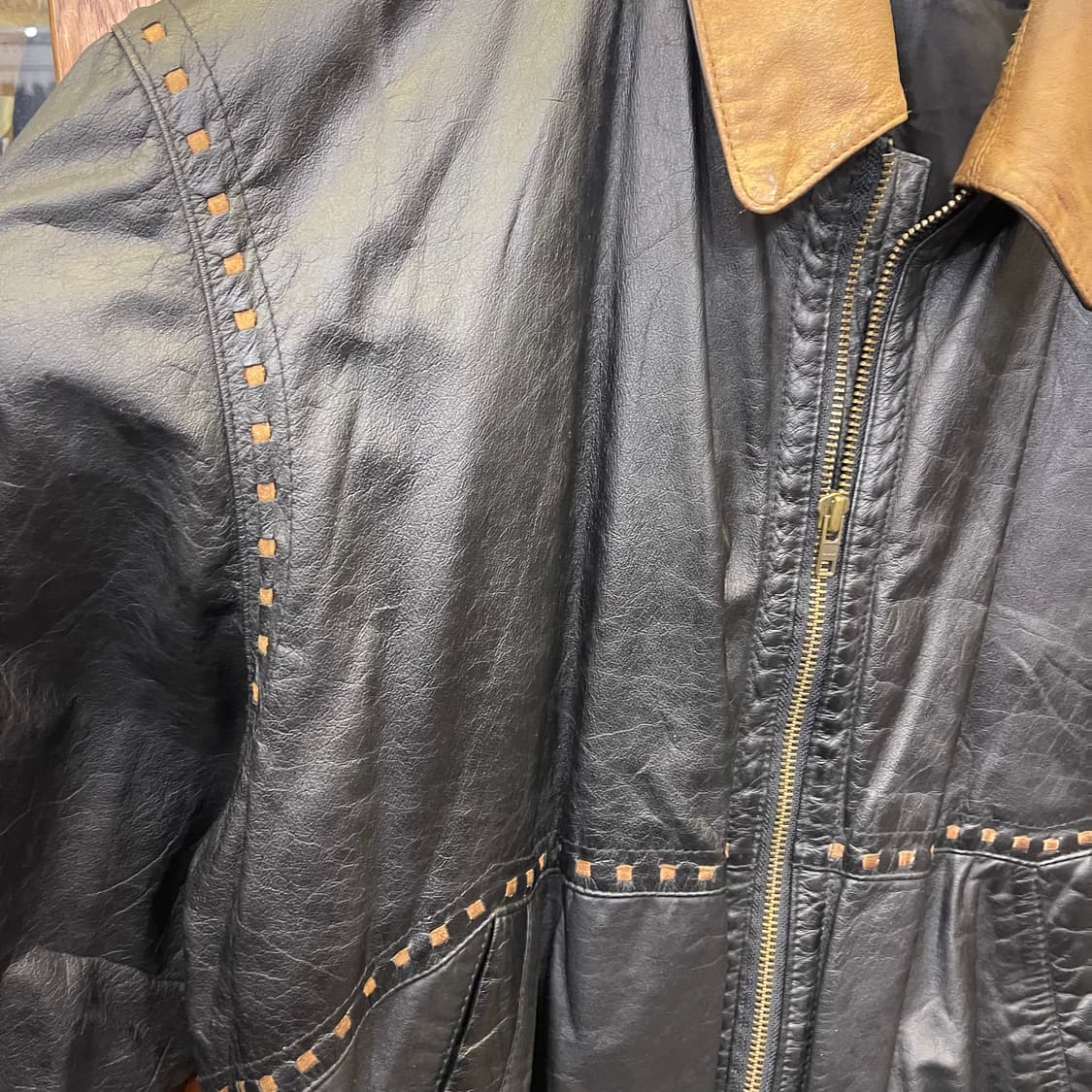 90's Landing leather jacket 상품이미지3