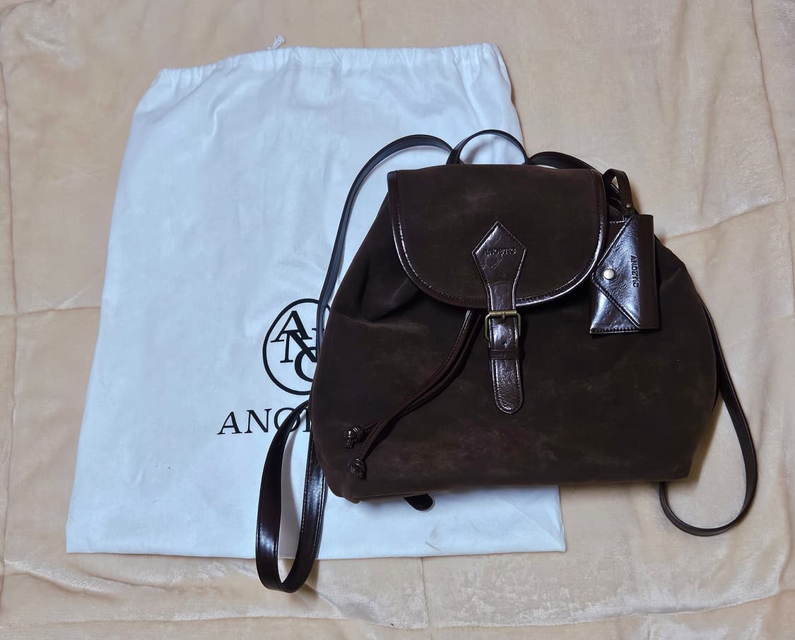 새상품 ) ANOETIC 아노에틱 브라운 백팩 환승연애 이서경 가방 상품이미지3