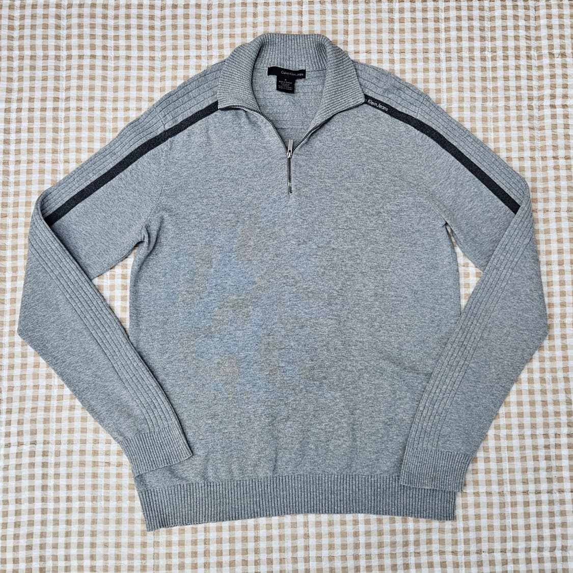 캘빈클라인 반집업 얇은 니트 남자100 상품이미지1