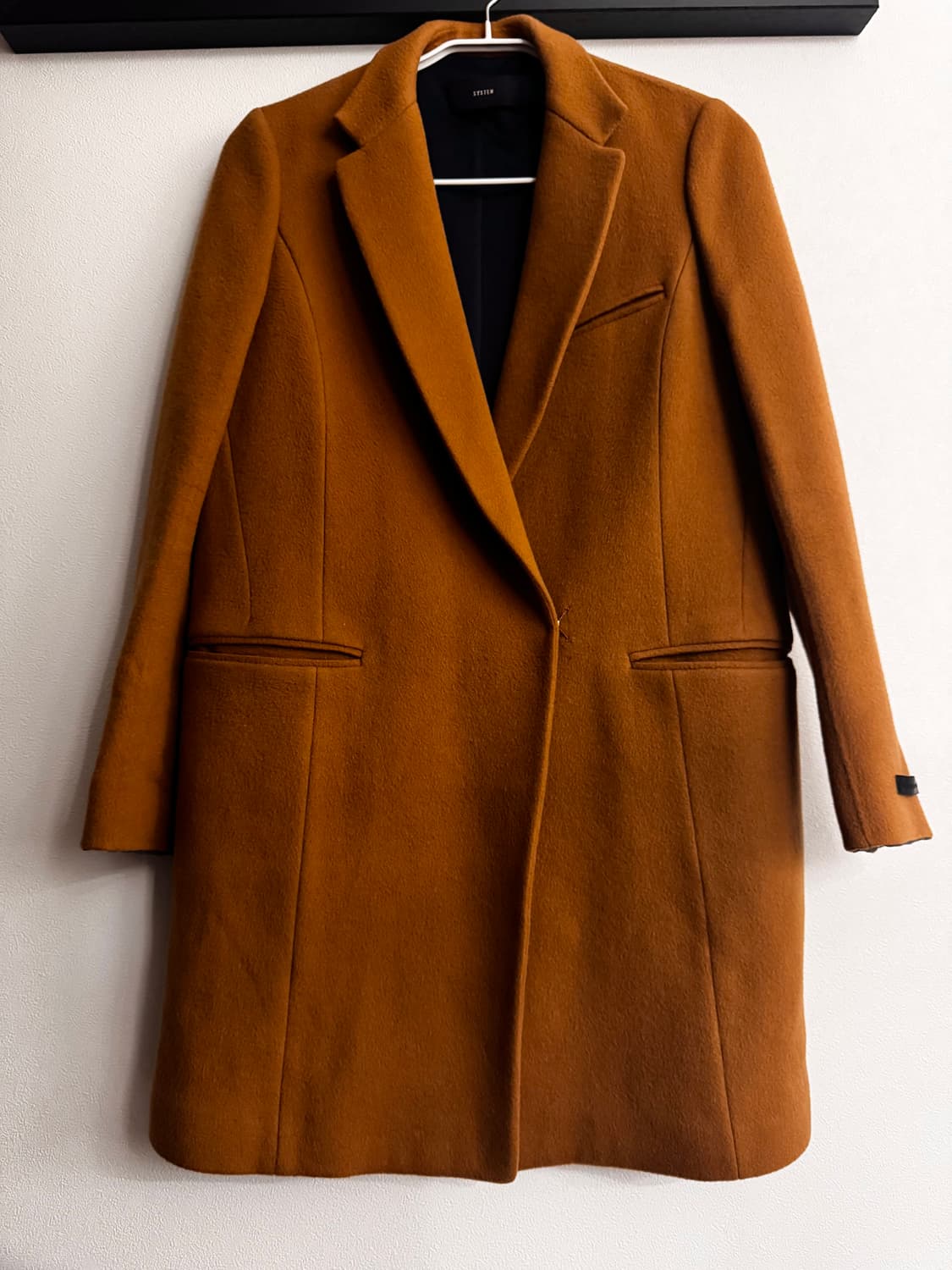 SYSTEM 시스템 울 캐시미어 카멜 코트 상품이미지1