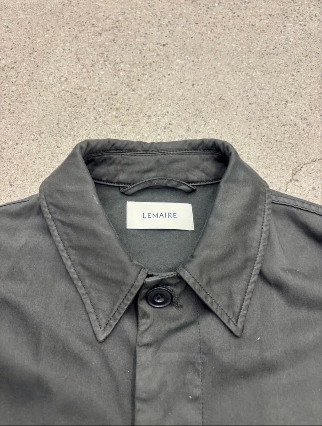 르메르 워크웨어 자켓 가먼트 다이드 코튼 사틴 미드나이트 그린 멀티포켓 상품이미지7