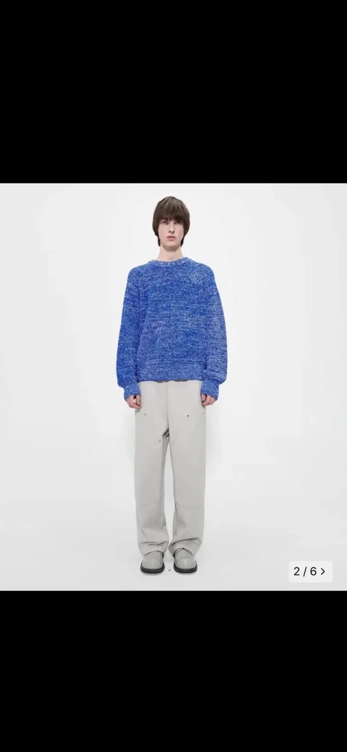 애프터프레이 브리즈 인타르시아 니트 블루 m 상품이미지1