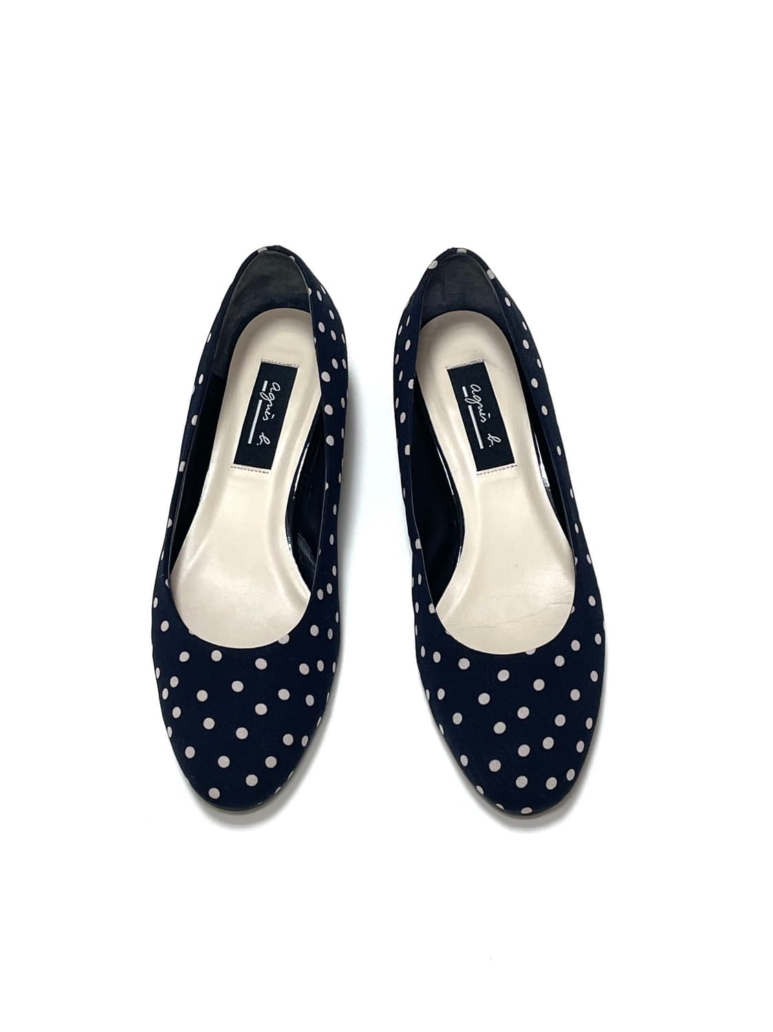 agnes b. polka dots navy pumps 상품이미지5