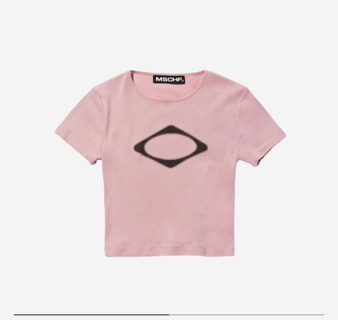 미스치프 롬버스 블러 티셔츠 더스티핑크m 상품이미지1