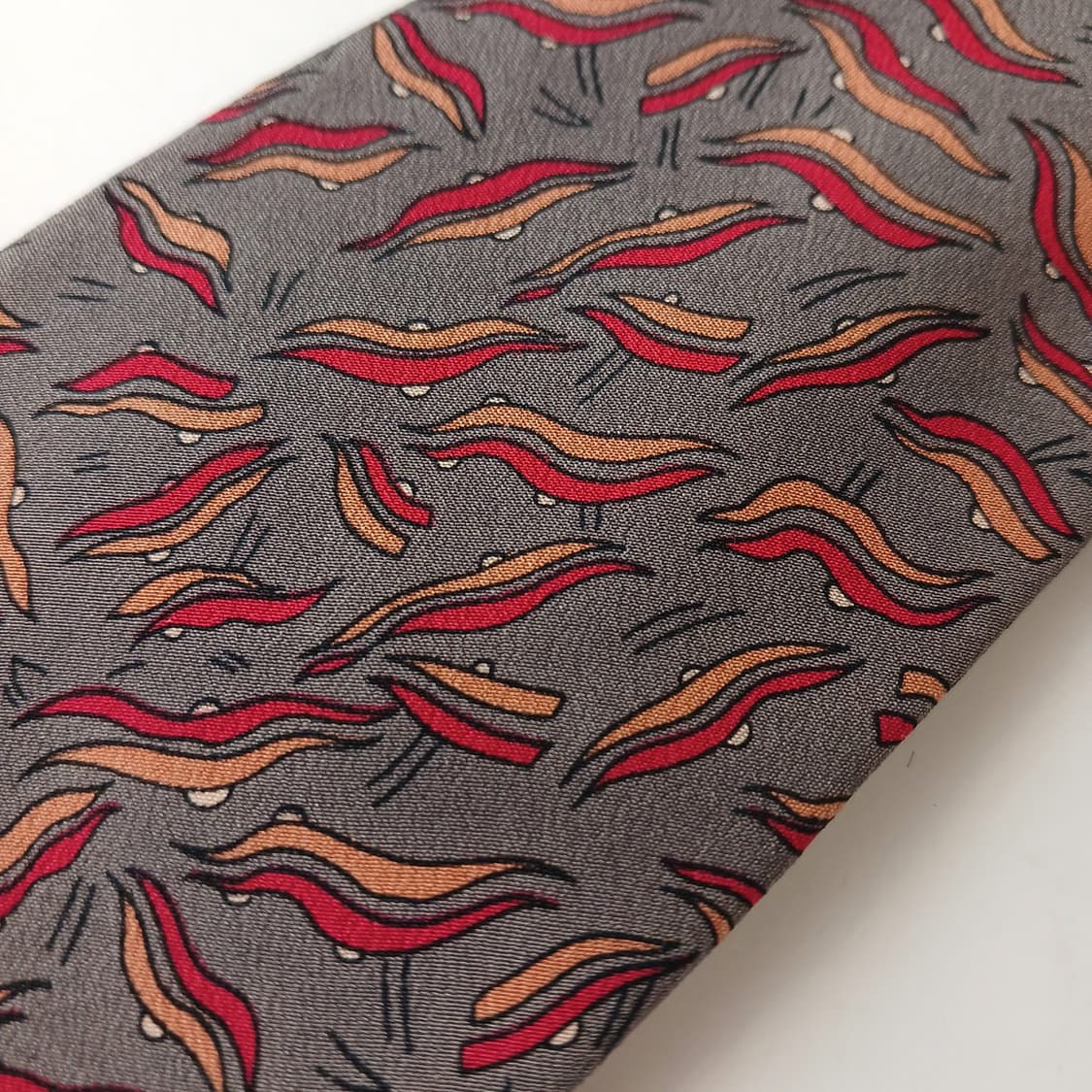 크리스찬 디올 실크 브라운 패턴 넥타이 8cm A~B등급 E838 상품이미지10