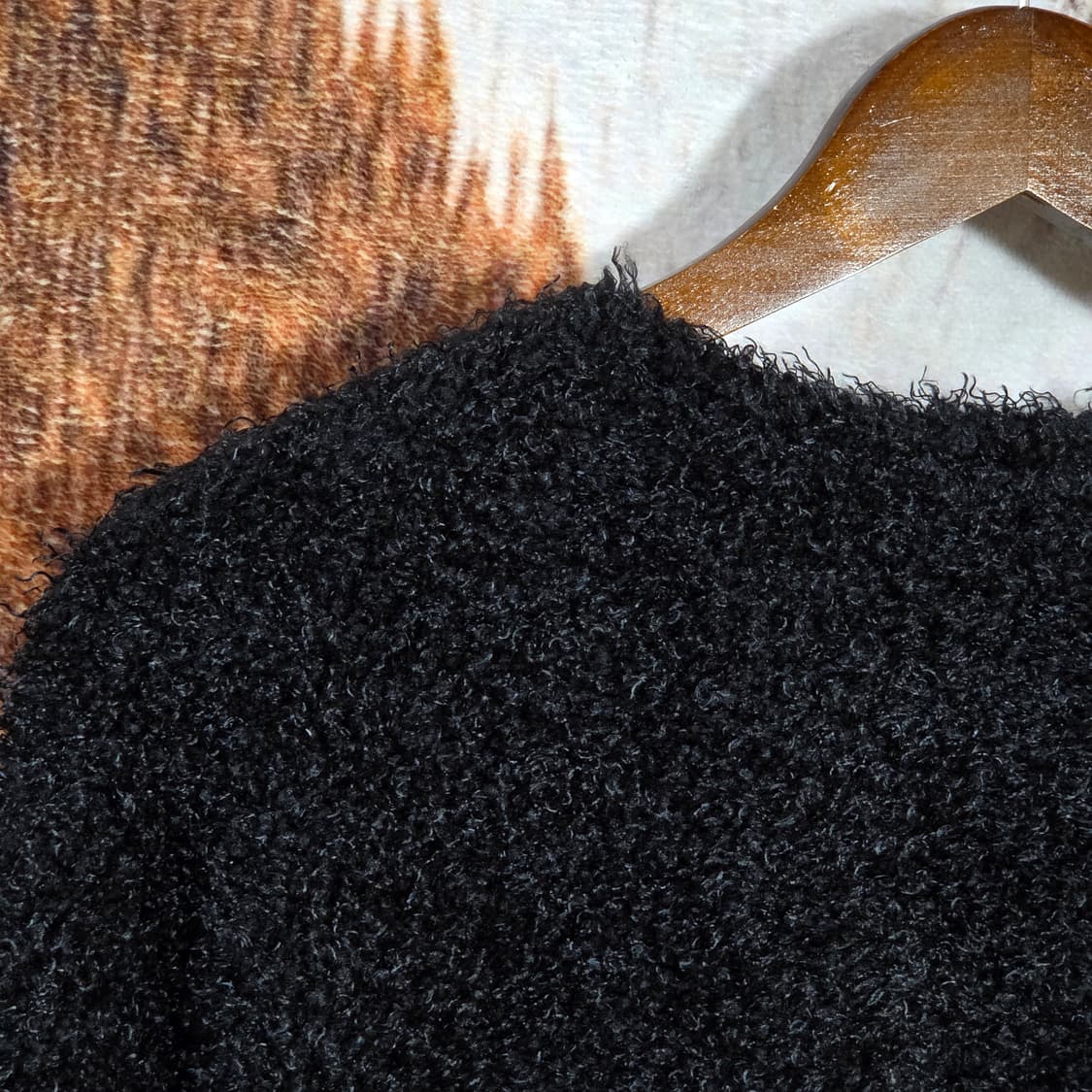 블랙 뽀글이 퍼 볼레로 가디건 상품이미지5