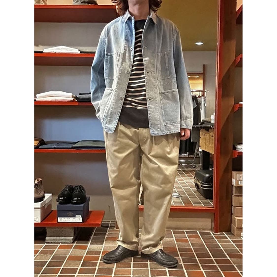 AUBERGE Dino BL 44사이즈 데님 선번 블리치 자켓 오베르주 상품이미지3