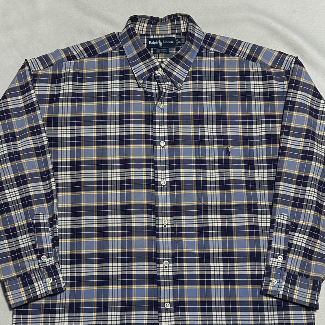XL 폴로랄프로렌 오버핏 퍼플체크 코튼 셔츠  상품이미지1