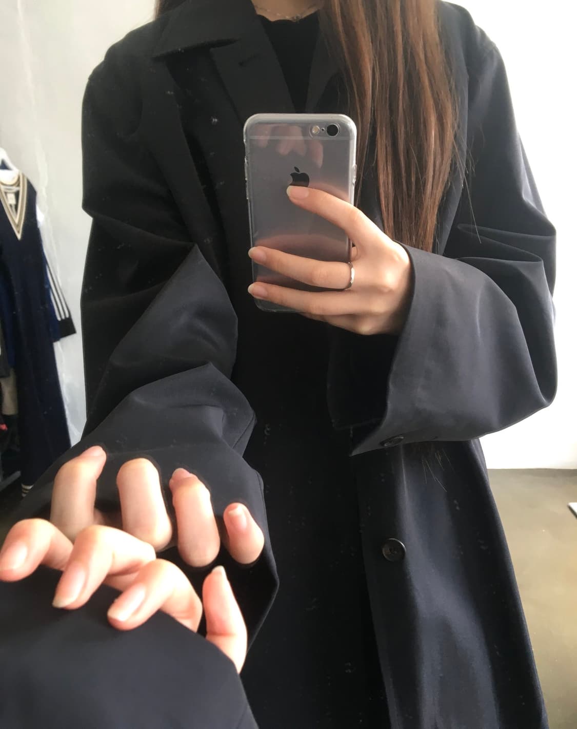 PRADA 블랙 코트 XL 상품이미지2