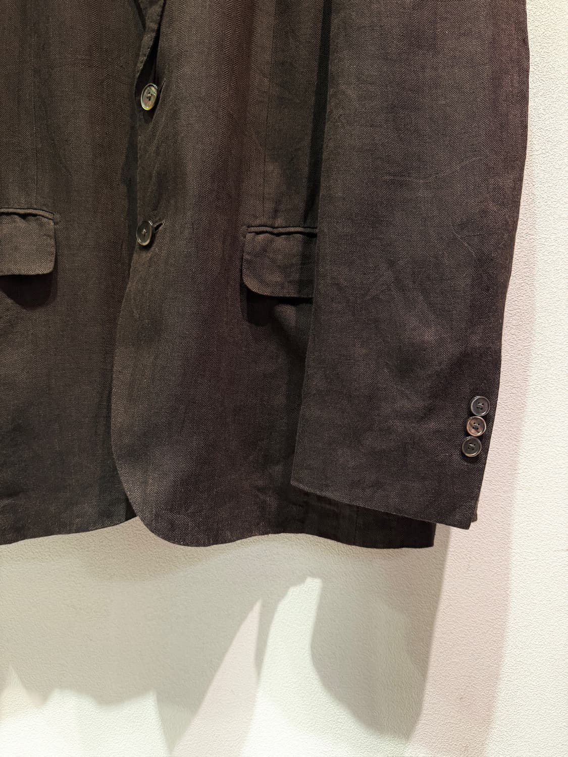 UNITED ARROWS Linen Brown Jacket 상품이미지4