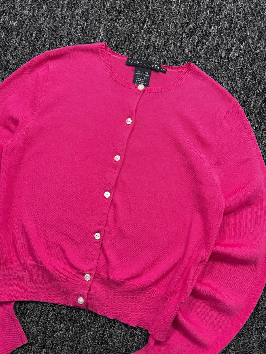 폴로 핑크 코튼 니트 가디건 상품이미지5