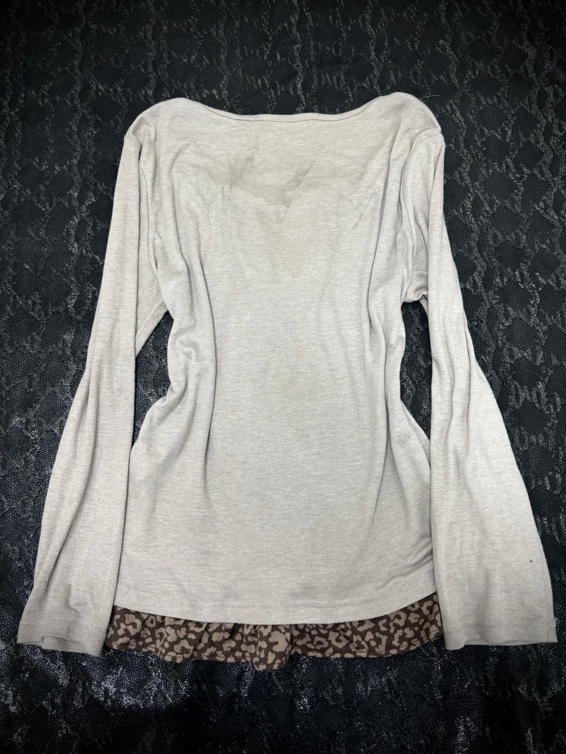 “Vintage”Brown Leopard Layered Sleeve 상품이미지8