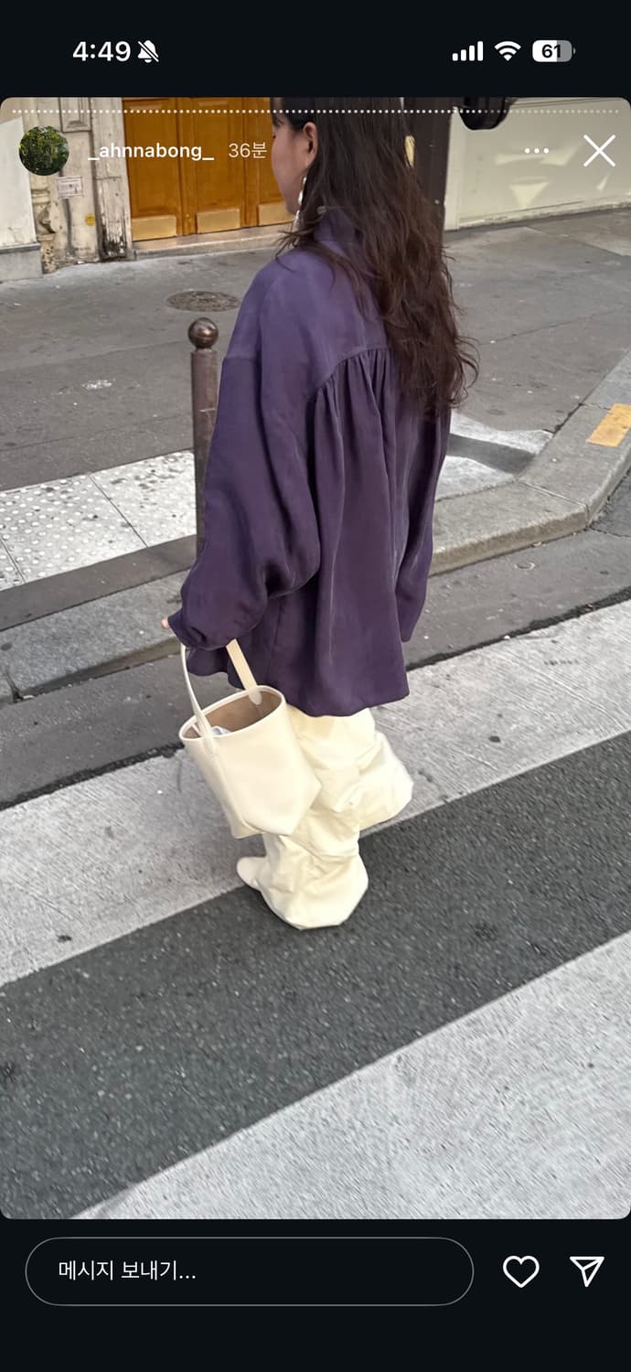 에토스 큐프라 블라우스 퍼플 상품이미지7