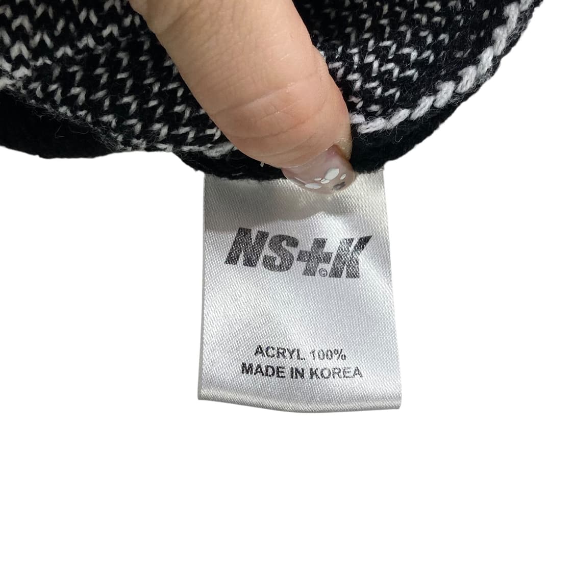 네스티킥 블랙 패턴 니트 집업 상품이미지4