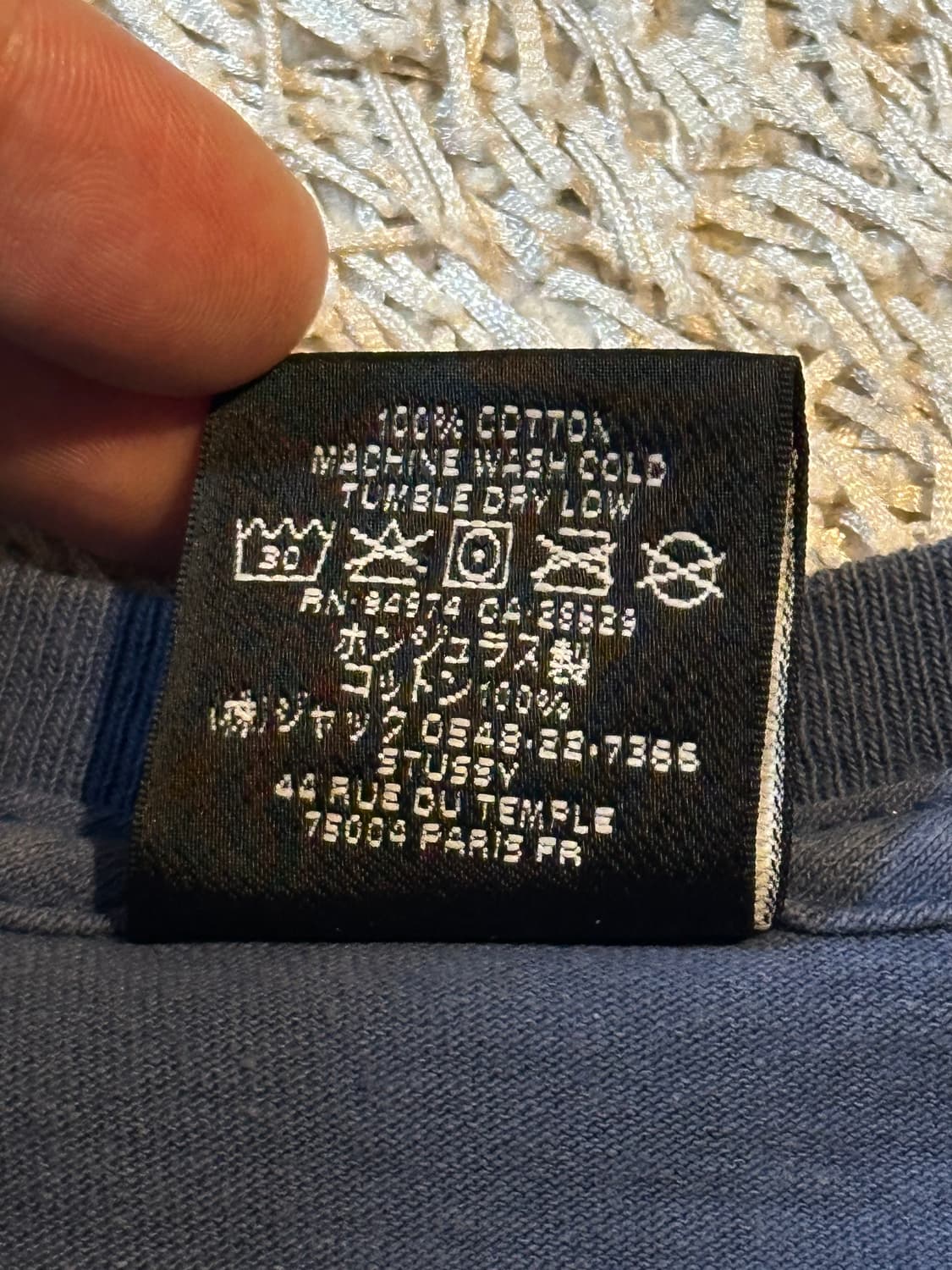 스투시 STUSSY 핫 80 반팔 티셔츠 미드나잇 상품이미지5