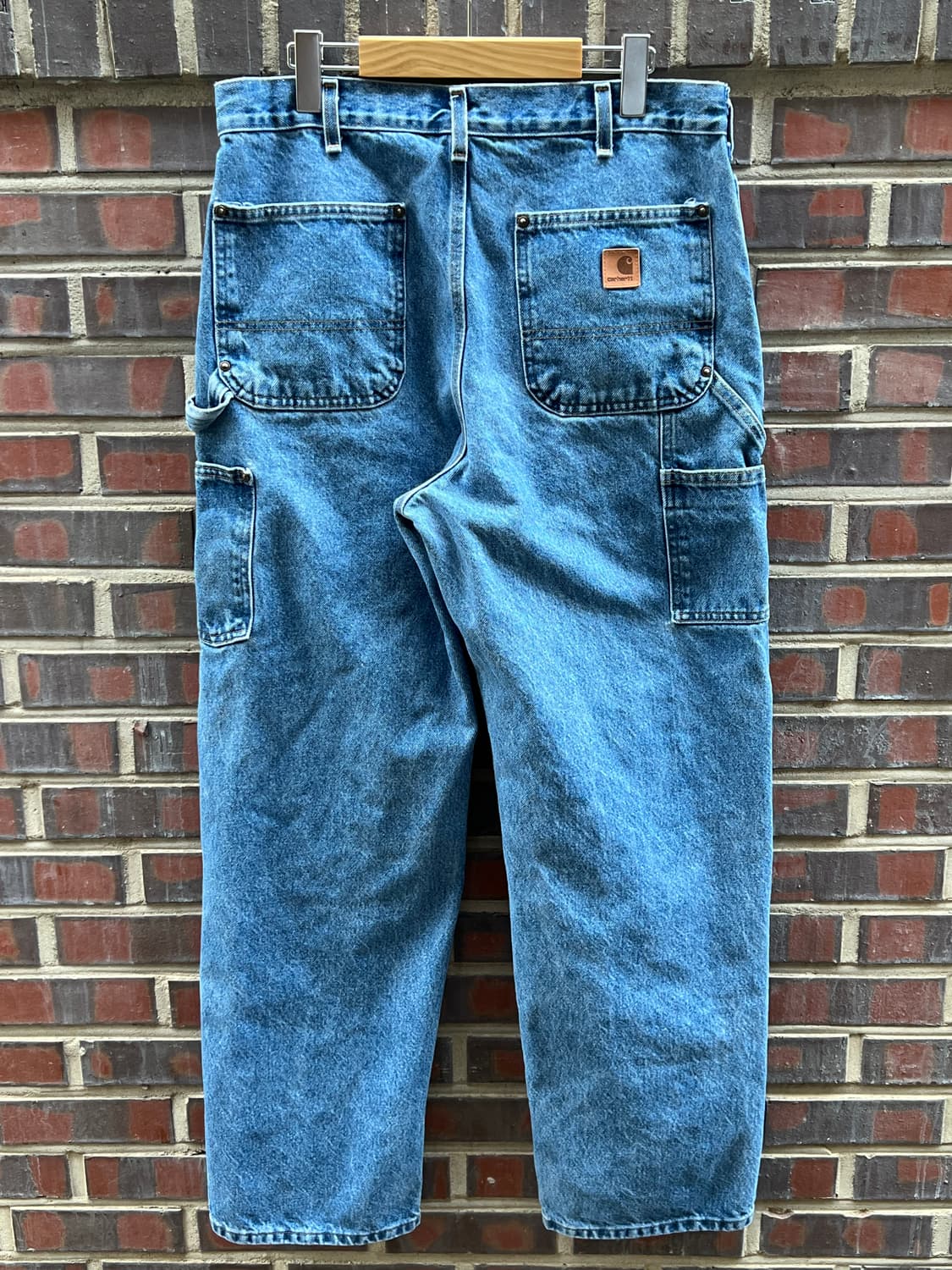 [34x32] 칼하트 B73 DST 더블니 데님 워크팬츠 덩가리핏 상품이미지10