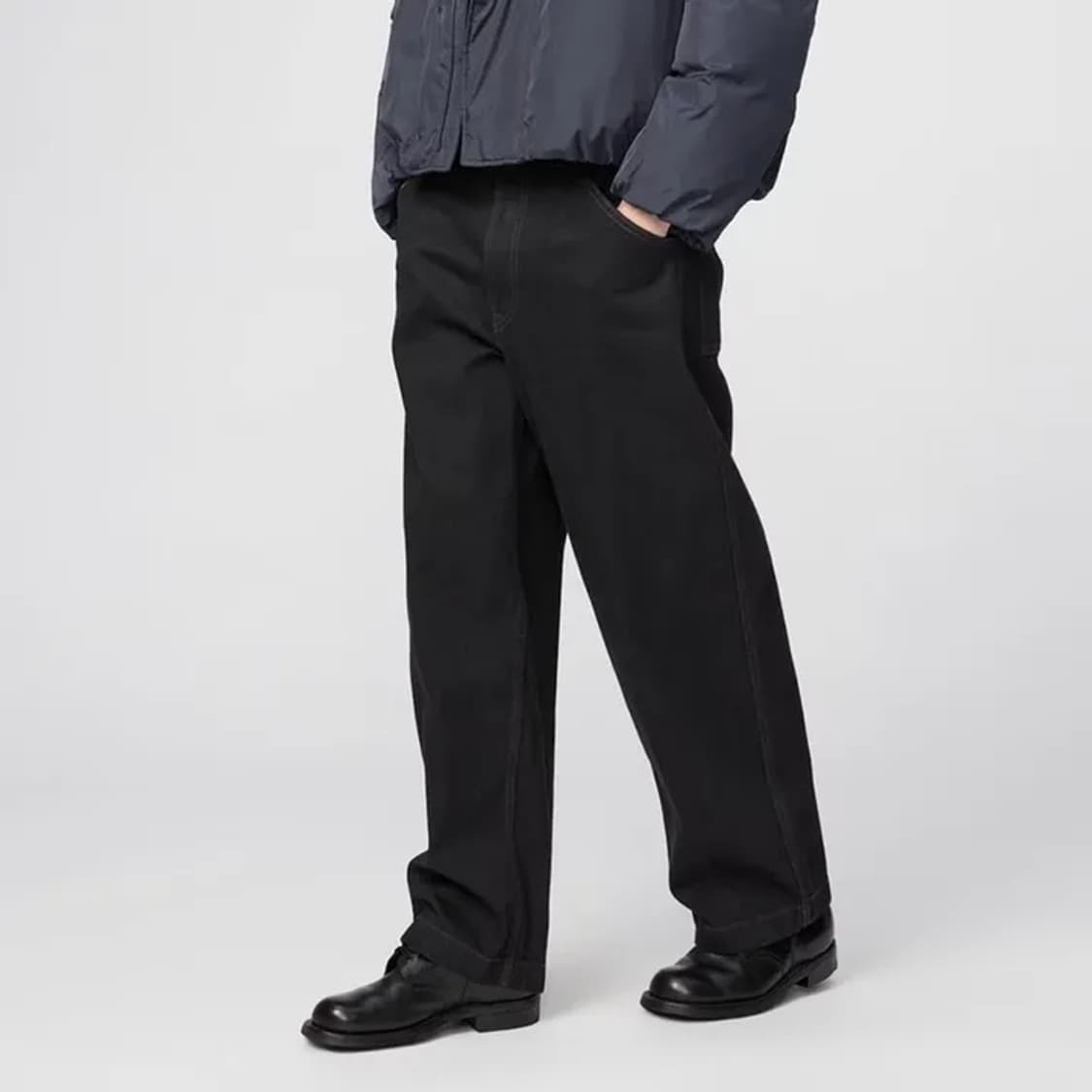 유니클로 U 와이드 데님 팬츠 블랙 33 새제품 상품이미지2