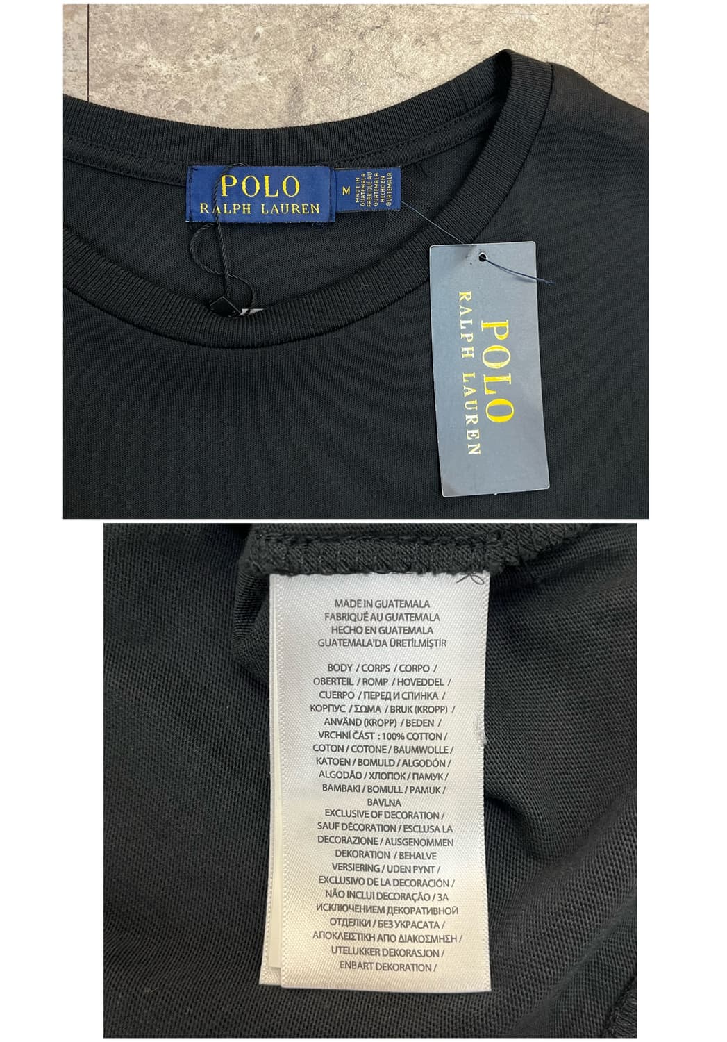 폴로 랄프로렌 베어 반팔티 블랙 M #csz4112 상품이미지3