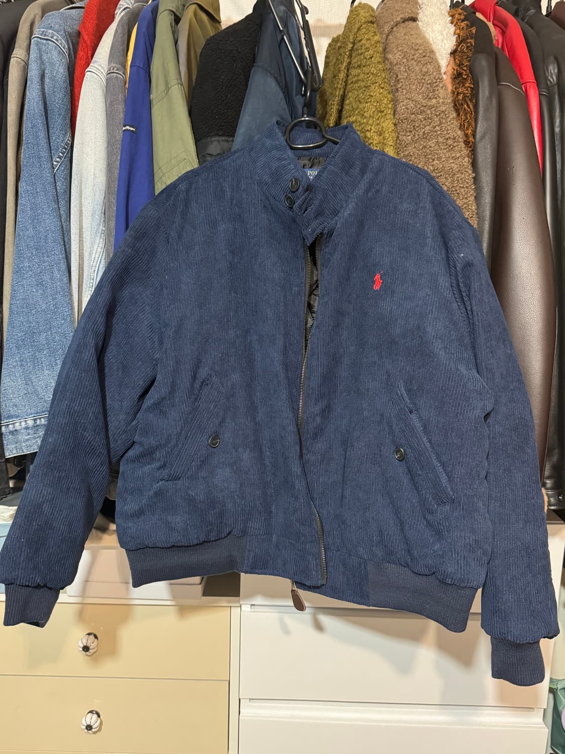 폴로 코튜로이 바라쿠다 자켓 네이비 L 상품이미지1