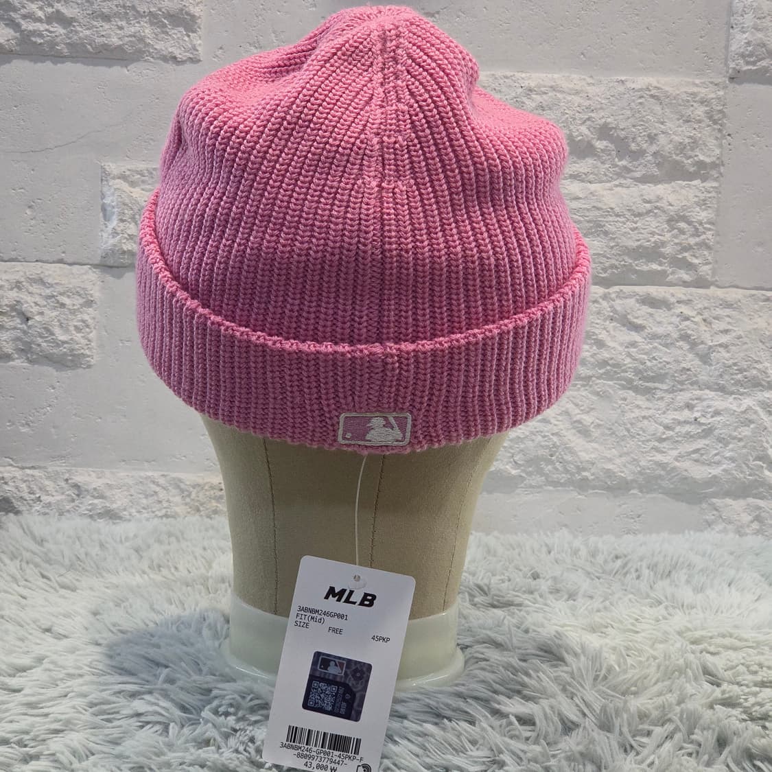 L9-6:MLB 클래식 C 로고 핑크 비니 (Free)-새제품 상품이미지6