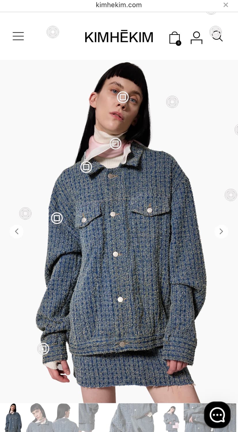 KIMHEKIM 김해김 denim tweed jacket 상품이미지2