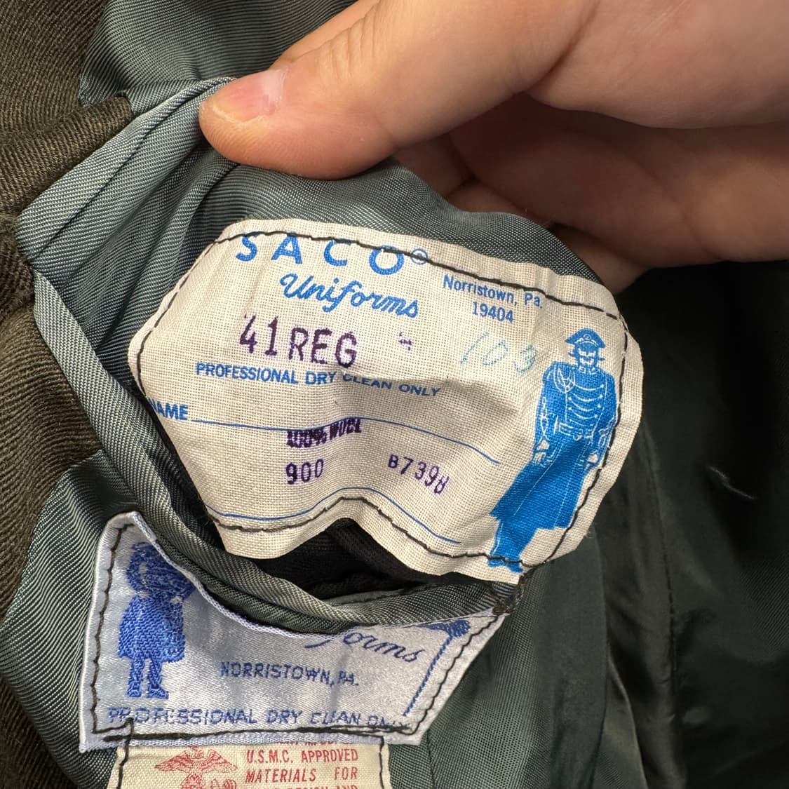 80s USMC 미 해병대 서비스 유니폼 알파 자켓 (M)  상품이미지9
