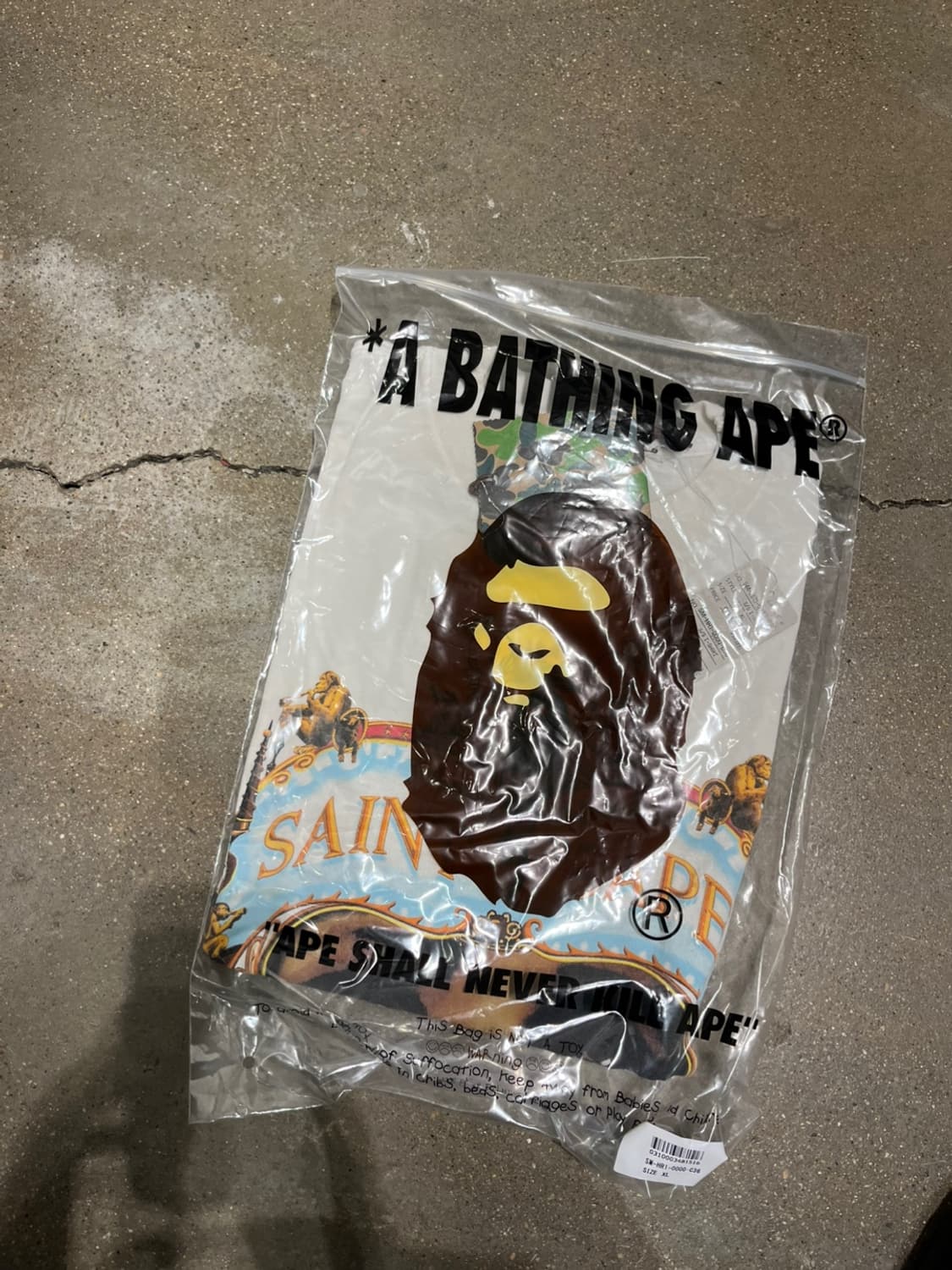 [새상품/XL] 세인트미카엘 x 베이프 반팔 제너레이션 티셔츠 화이트 상품이미지5