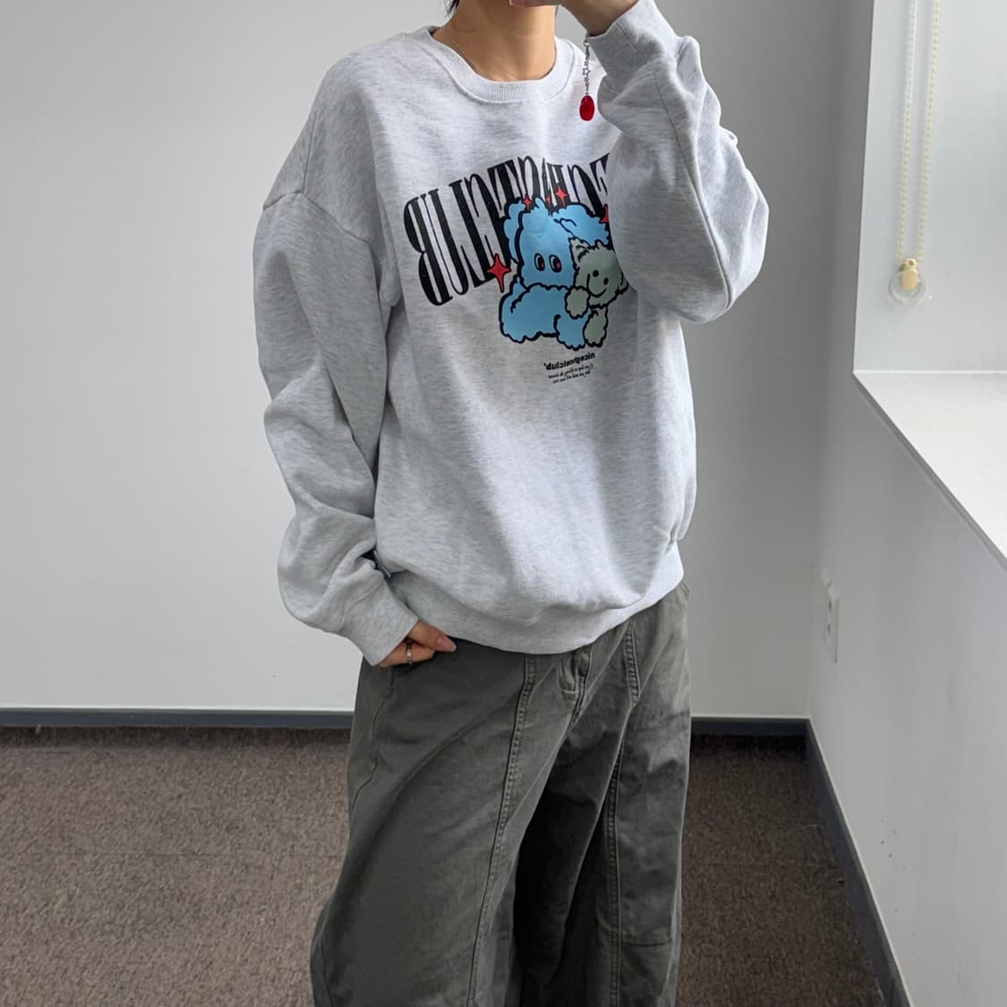 Nice ghost club 나이스코스트 클럽 멜란지 맨투맨  상품이미지2